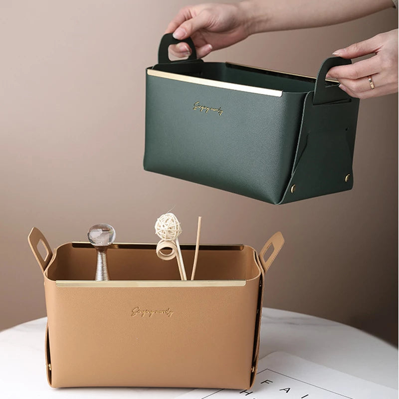 Vide-poches pliable en simili-cuir