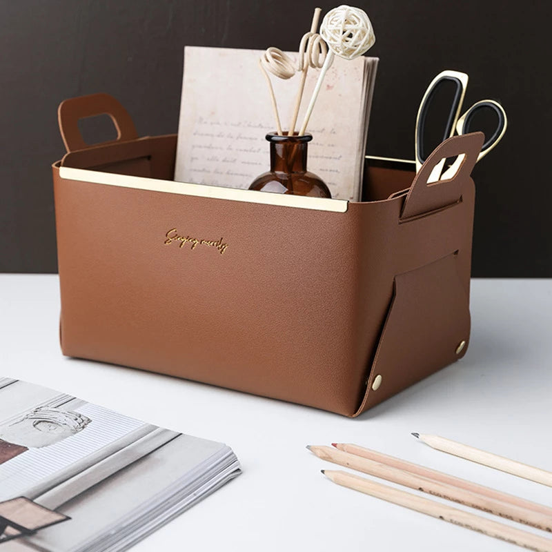 Vide-poches pliable en simili-cuir — vue 3