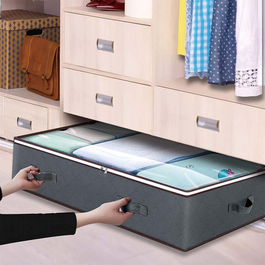 Housse de rangement sous le lit avec fenêtre