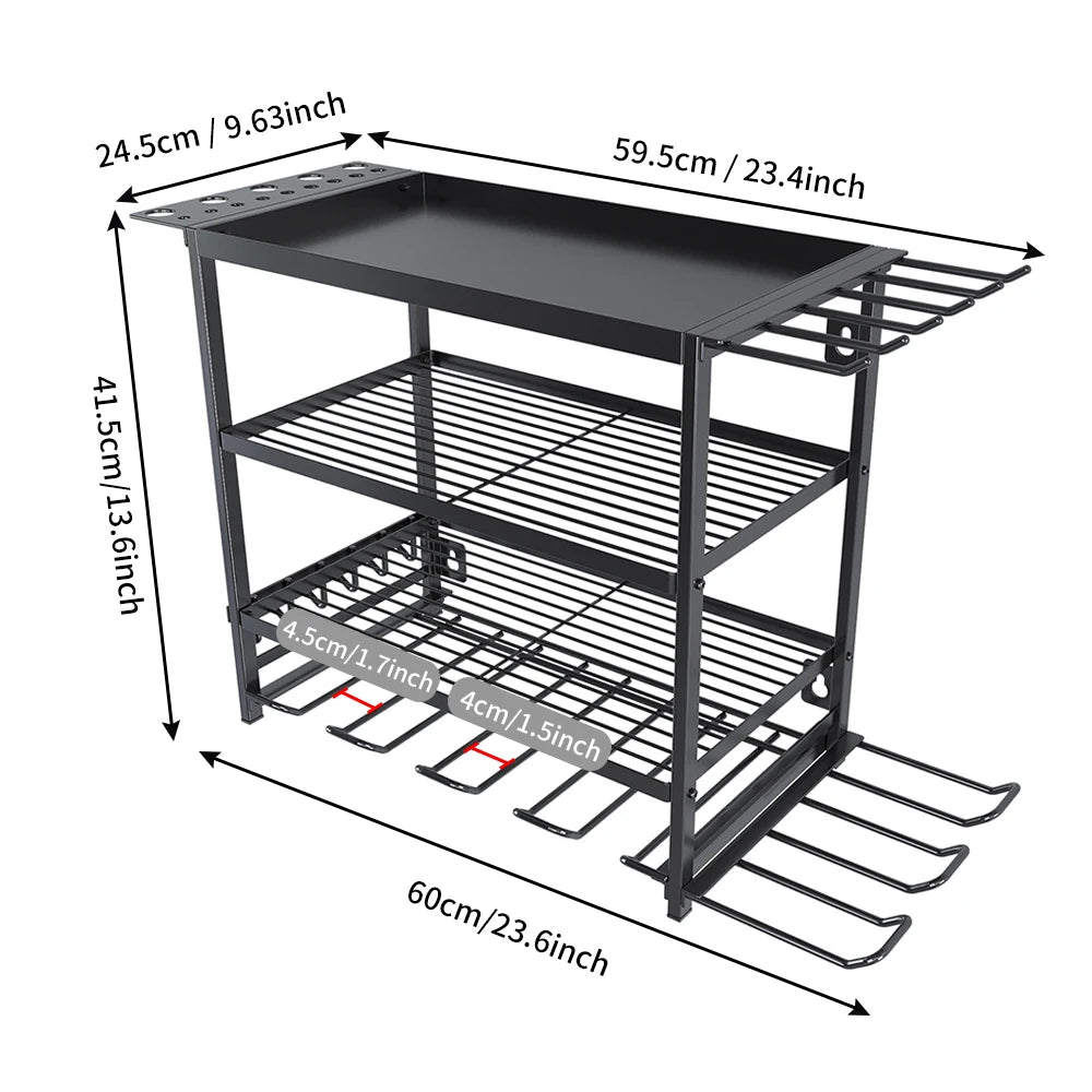 Organiseur mural pour outils électriques, 4 niveaux