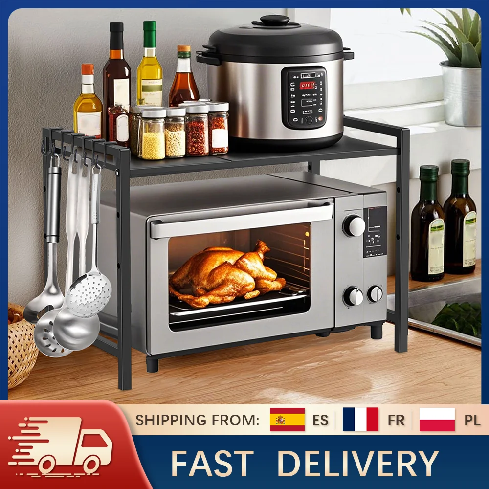 Étagère extensible pour micro-ondes, 38 à 64 cm