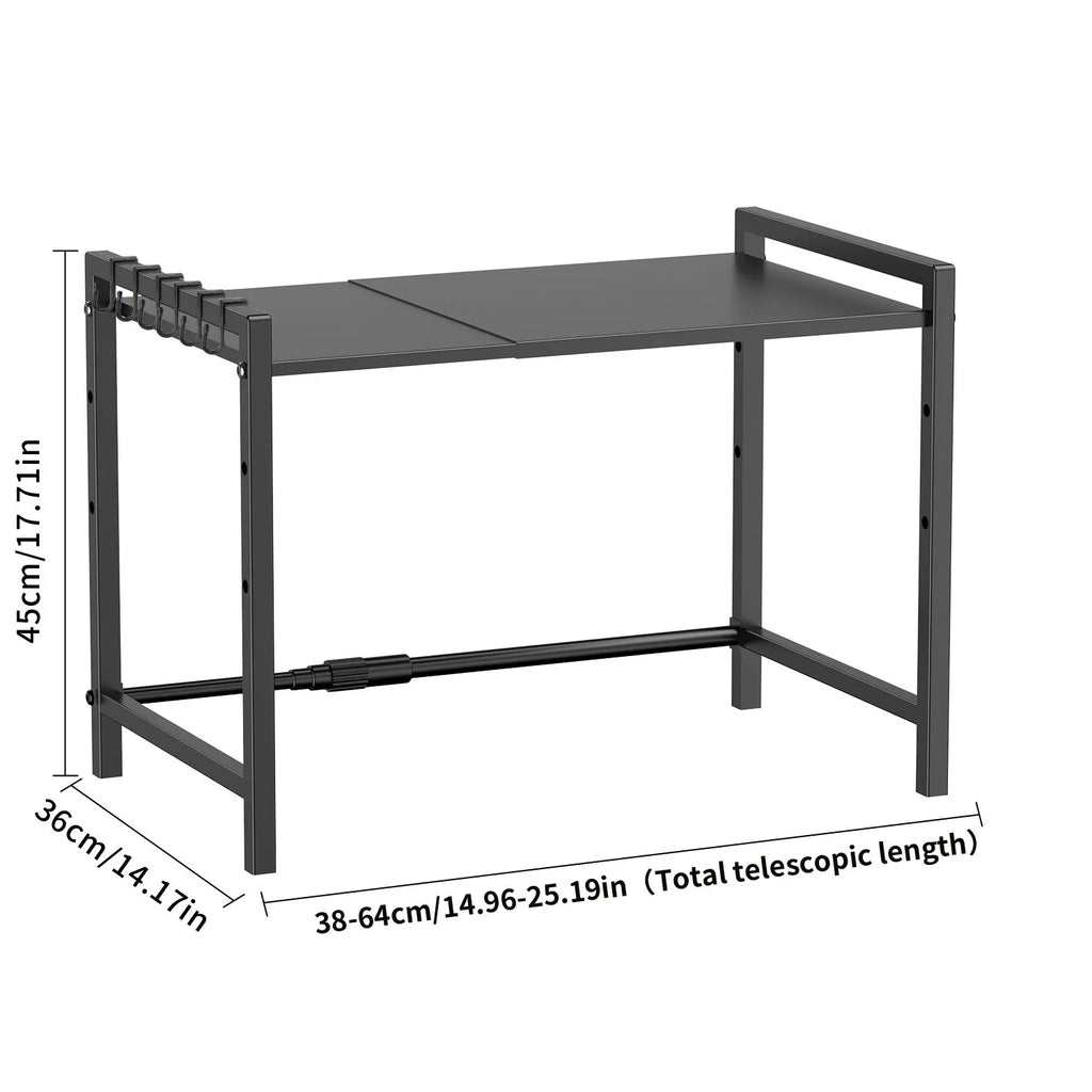 Étagère extensible pour micro-ondes, 38 à 64 cm