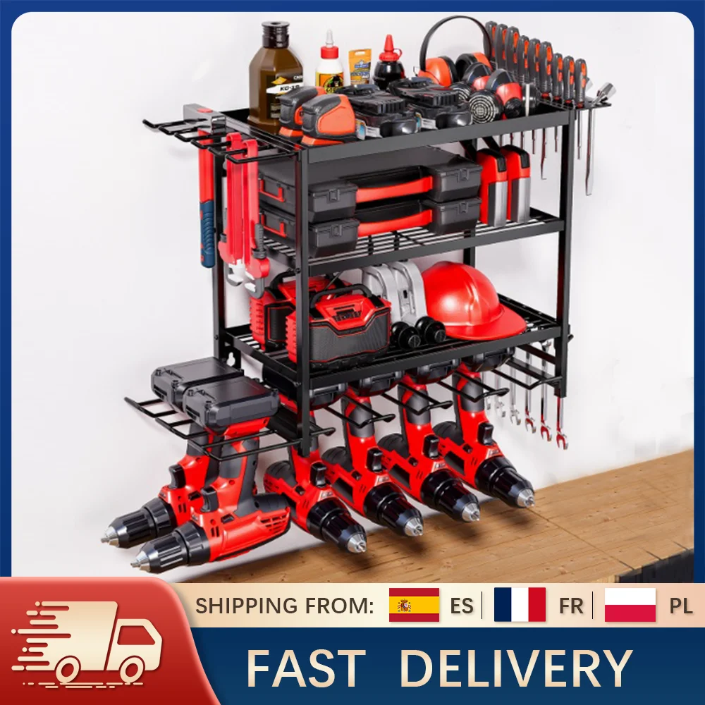 Organiseur mural pour outils électriques, 4 niveaux
