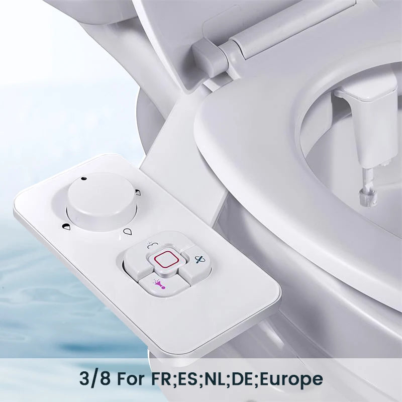 Kit bidet pour WC sans électricité, double buse rétractable
