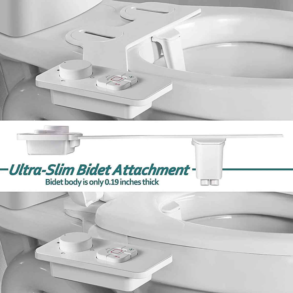 Kit bidet pour WC sans électricité, double buse rétractable