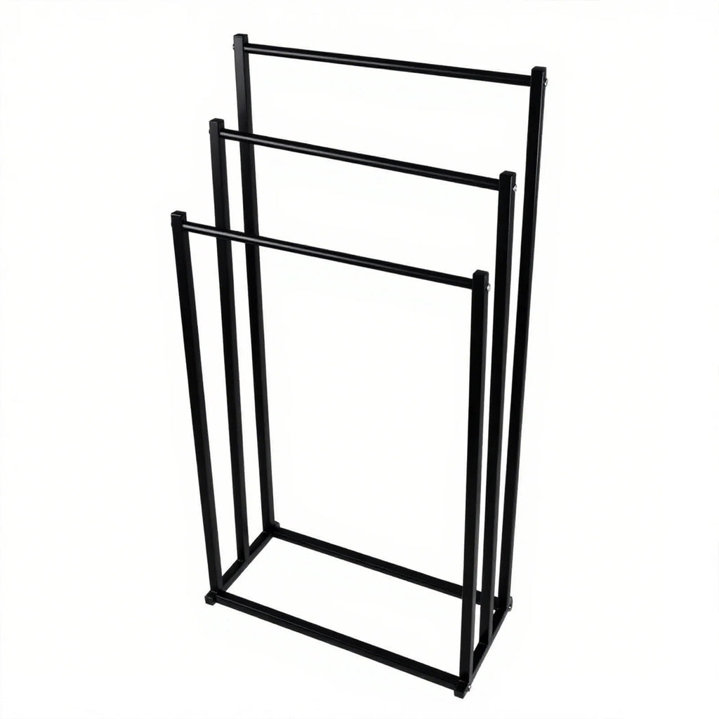 Porte-serviettes sur pied 3 niveaux, sans perçage