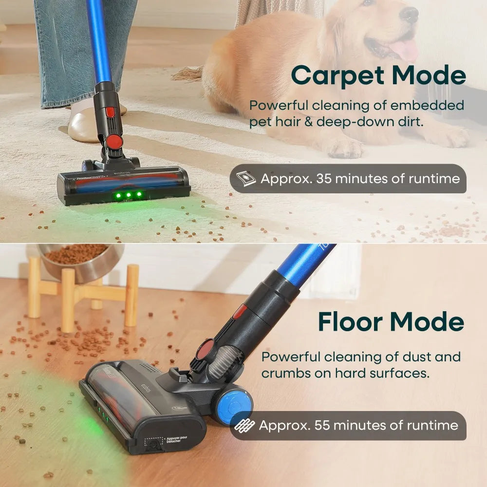 Aspirateur balai sans fil Erabros EV2, 55 kPa, 55 min
