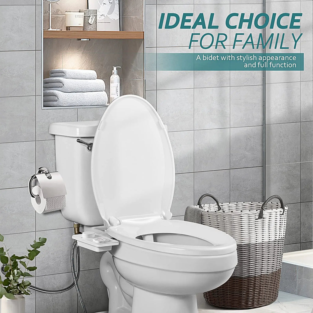 Kit bidet pour WC sans électricité, double buse rétractable