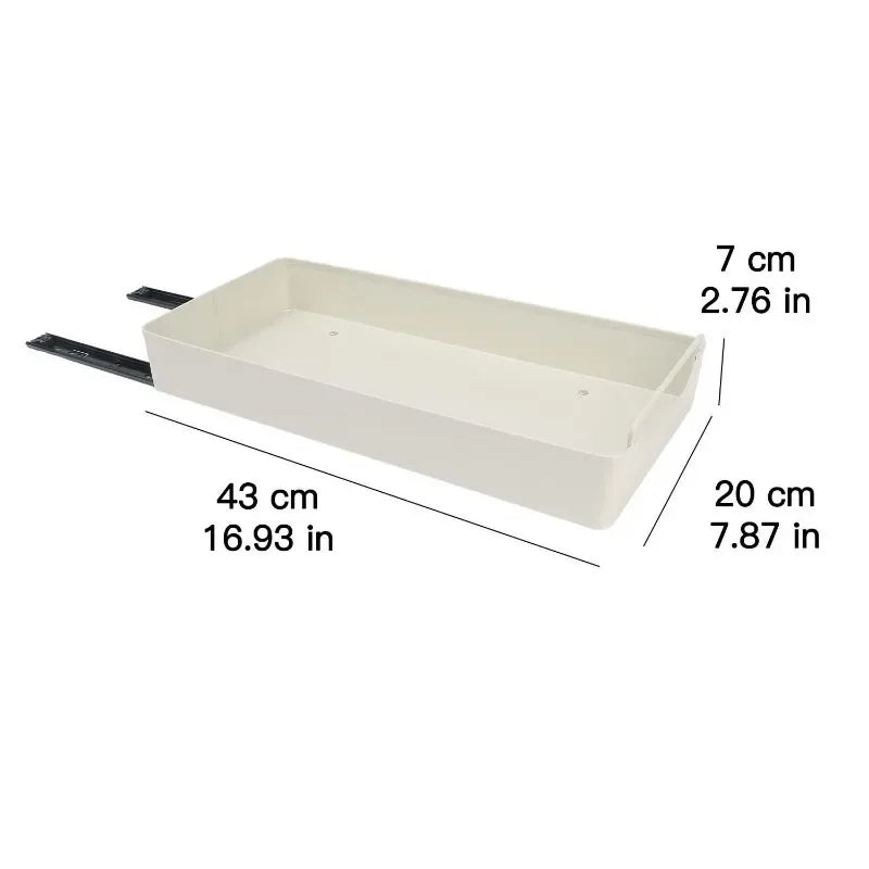Tiroir coulissant pour placard en acier, 43 cm