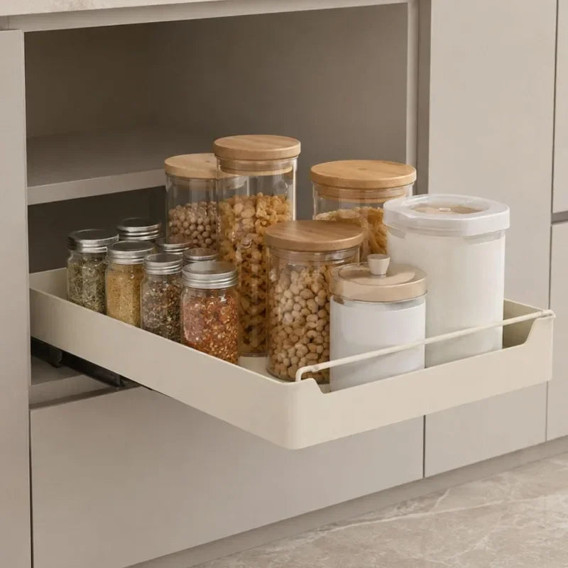 Tiroir coulissant pour placard en acier, 43 cm