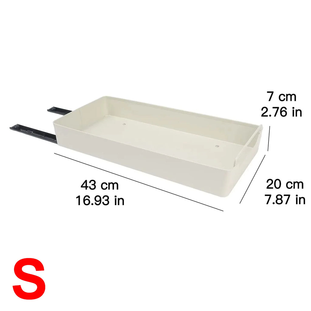 Tiroir coulissant pour placard en acier, 43 cm