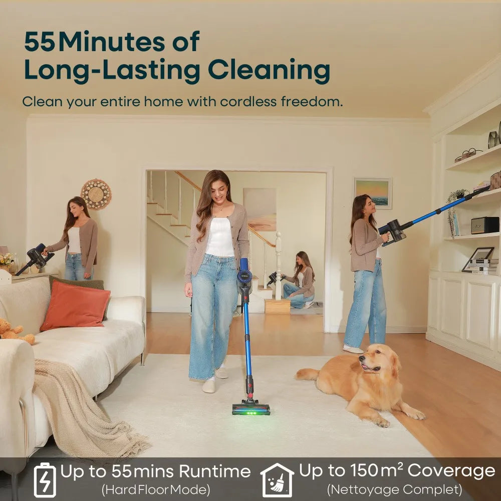 Aspirateur balai sans fil Erabros EV2, 55 kPa, 55 min