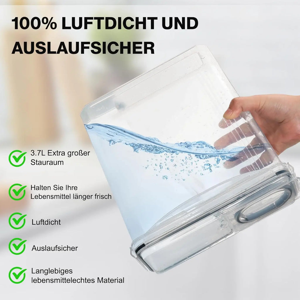 Boîtes de conservation hermétiques 3,7 L avec étiquettes