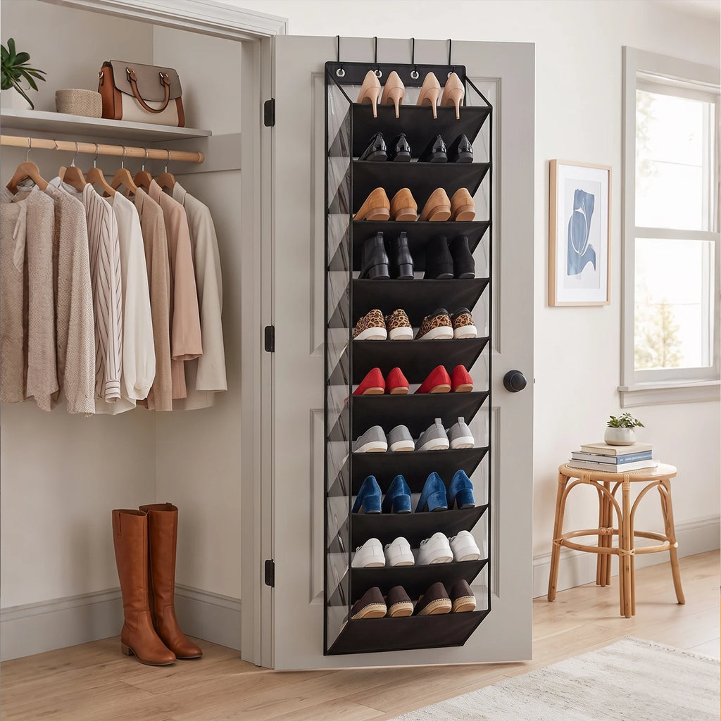 Range-chaussures à suspendre sur porte, 10 niveaux, 180 cm