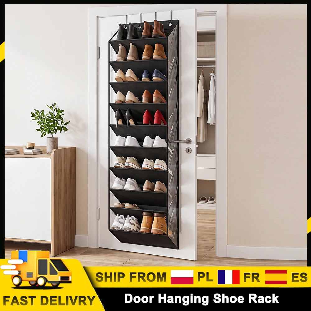 Range-chaussures à suspendre sur porte, 10 niveaux, 180 cm